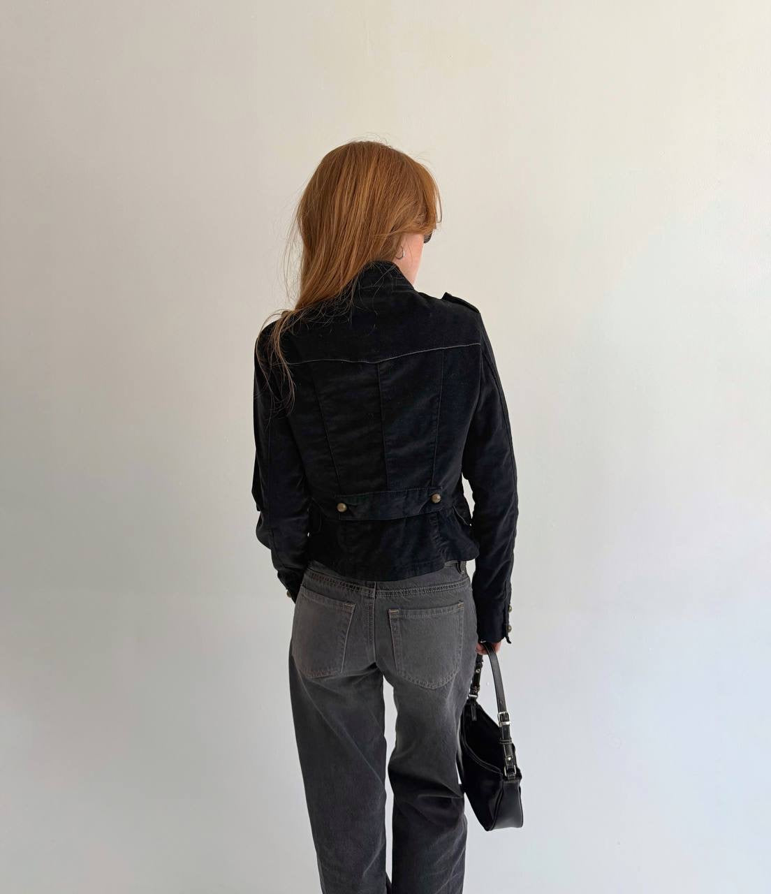 Vintage velvet cotton napoleon style jacket