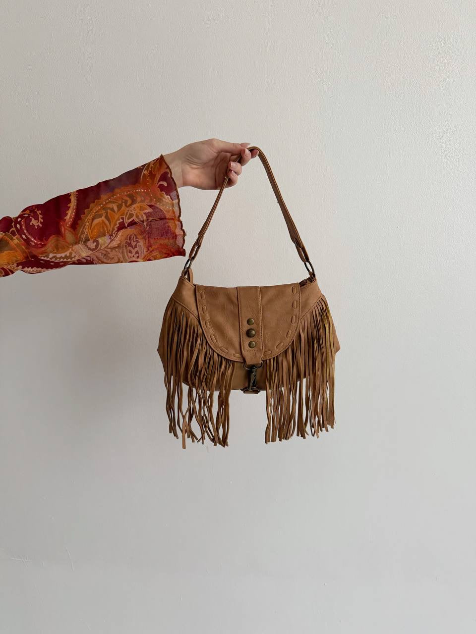 Vintage boho bag with fringe