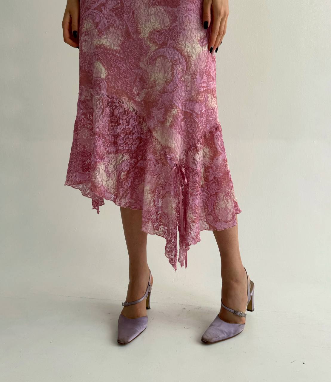 Vintage pink lace dress