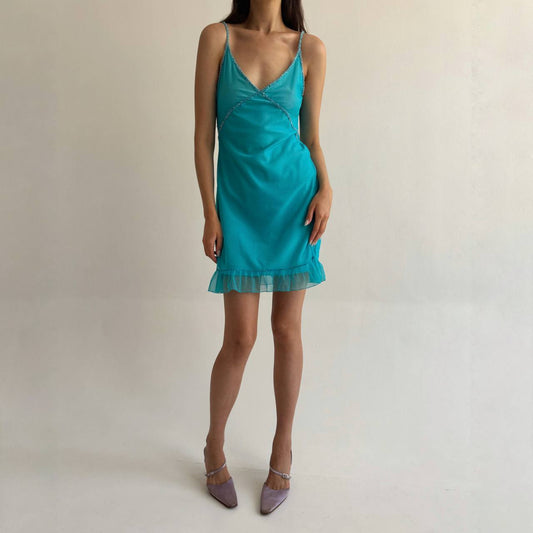 Vintage Blumarine turquoise dress