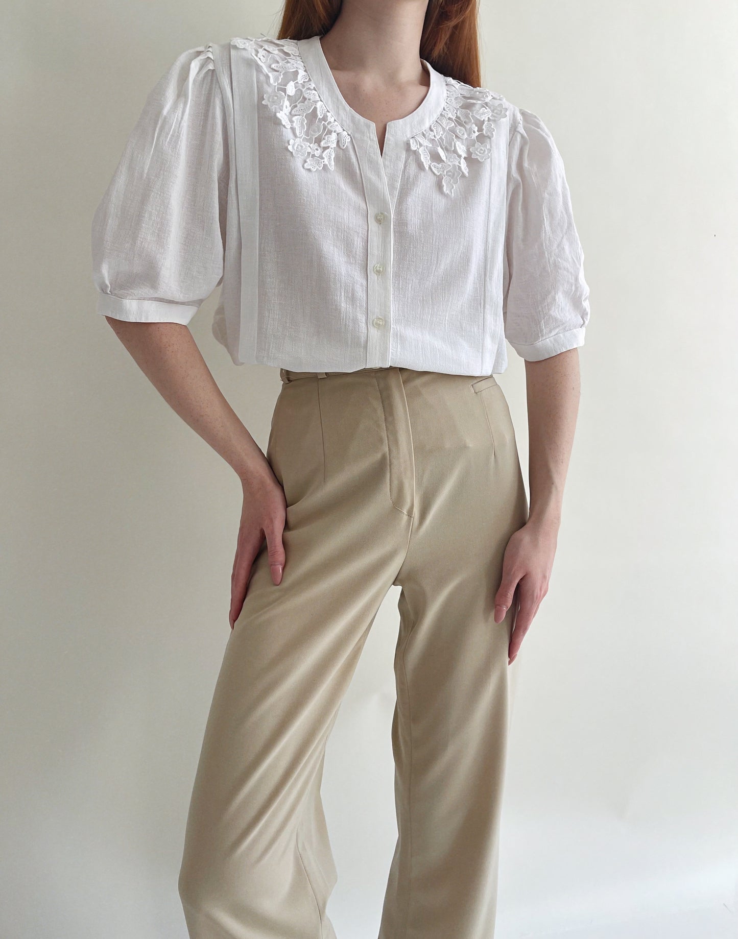 Vintage cotton prairie blouse