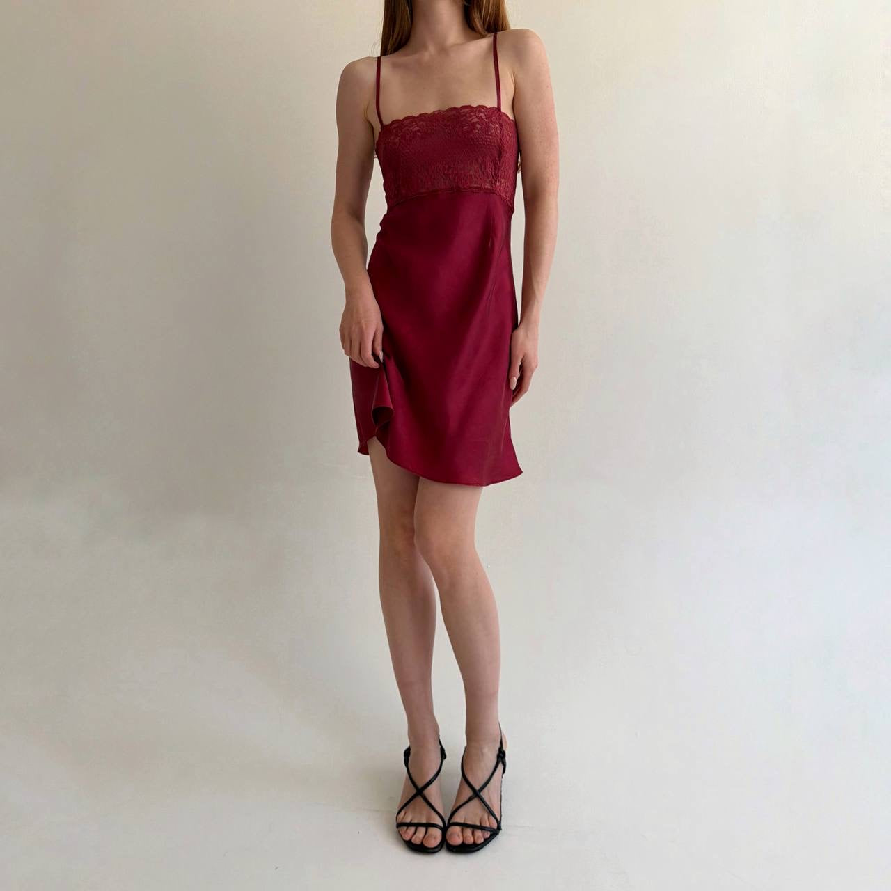 Vintage 100% pure silk slip dress