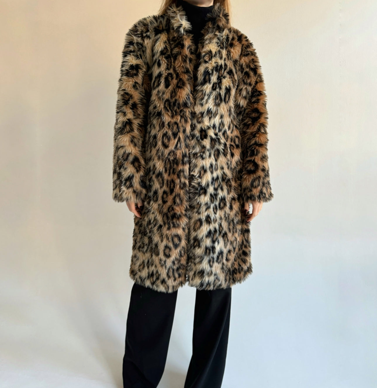 Vintage leopard faux fur