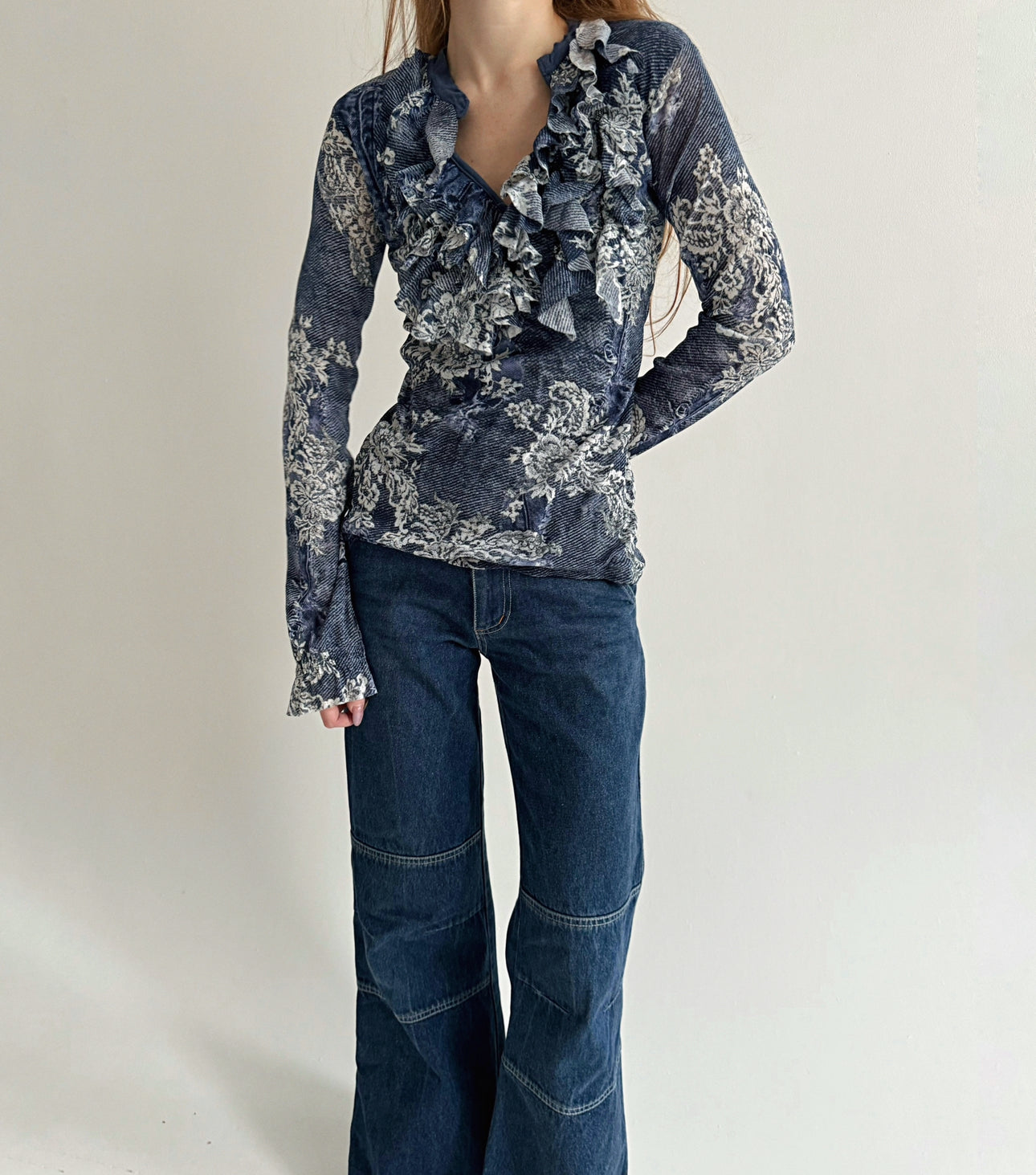 Vintage printed blouse