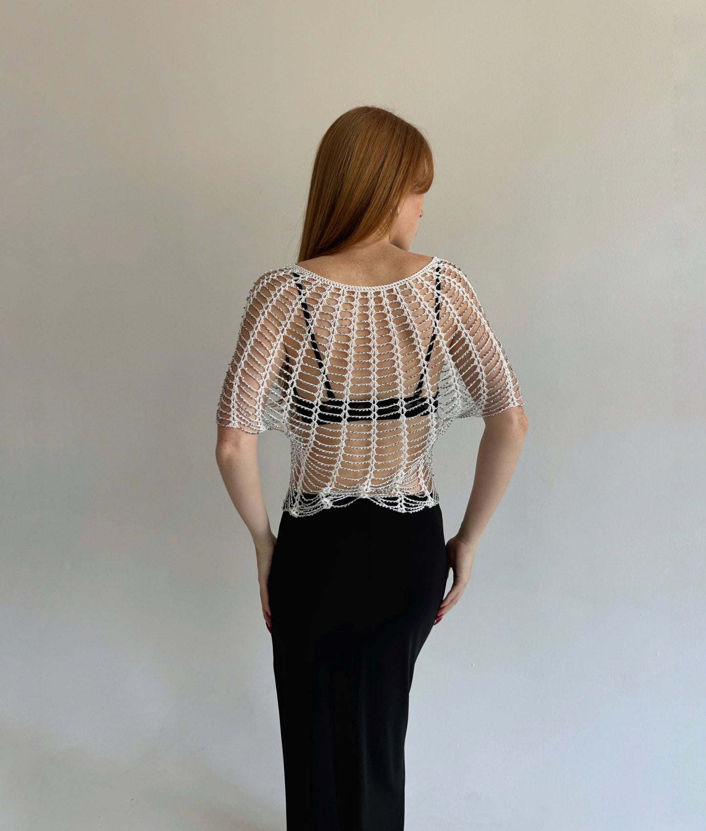 Milky handmade crochet bolero