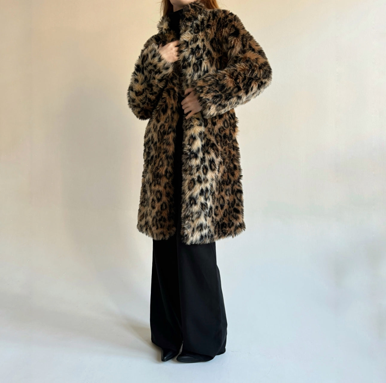 Vintage leopard faux fur
